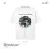 Camiseta Estampada de Algodão Puro Pesado Estilo Retrô Americano Tendência para Homens e Mulheres Nova Solta Exportação Transfronteiriça Venda por Atacado 250g