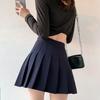 Falda Explosiva de Cuadros de Amazon para Mujer Verano Otoño e Invierno Nueva Falda de Cintura Alta Falda Coreana Gris Extraped