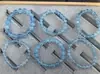 Ágata Azul Hielo Natural Cuentas Sueltas Cuentas Hechas a Mano para DIY Accesorios de Pulsera y Collar de Cristal para Mujer