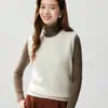 Nuevo Chaleco de Punto Coreano de Otoño con Cuello Redondo en Capas para Mujer, Top de Chaleco de Punto en Capas de Alta Gama para el Trabajo