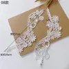 Parche de Tela de Encaje Blanco Soluble en Agua con Bordado Floral Hueco, Accesorios Florales para Decoración de Vestido de Novia Hecho a Mano DIY y Tocados