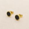 Pendientes Redondos de Acero Inoxidable Retro Europeos y Americanos Aguja para Oreja DIY Pendientes Simples Pendientes Multicolor de Goteo de Aceite Retro