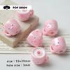 Cuentas de Taza de Té Lindas de Dibujos Animados Colgante Decorativo Acrílico DIY Material de Cuentas Hecho a Mano Accesorios para Joyería de Collar Pulsera