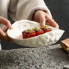 Platos Cerámicos Premium de Fábrica con Diseño de Concha con Patrón de Roca, Nuevo Modelo 2026, Platos Hondos y Platos de Cena de Gama Alta para Vajilla de Hotel