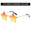 Moda transfronteriza gafas de sol sin montura de estrella de cinco puntas AliExpress gafas de sol navideñas modernas y divertidas gafas punk personalizadas