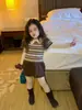 Ropa Infantil Fruta Winnie 2026 Otoño Nuevas Llegadas Ropa Infantil Vestido de Lana Tejido Retro para Niñas Vestido de Lana con Bloques de Color