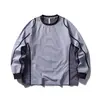 Camiseta de manga larga para exteriores Black Fleet hecha a medida, ligera, de corte holgado, para primavera y otoño, transpirable, protectora del sol y con un diseño de bloques de color para uso deportivo y casual.