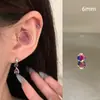 Colección de Pendientes de Hueso del Oído Morado de Ensueño Pendientes de Zirconia Pendientes Planos Espirales de Titanio Médico para el Hélice Pendientes de Hueso del Oído Morados