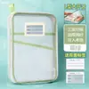 Bolsa para subjects de gran apertura en forma de L, bolsa de archivo para clasificación de exámenes, bolso de malla con cremallera para estudiantes para llevar libros, al por mayor