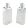 Recomendado de Alta Venta Forma de Diamante Trapezoidal Forma de T 60ml Transparente Plástico PET Vacío Botella Desinfectante de Manos Tapa Oscilante Sub-Botella de Plástico