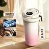 Copo Blender Portátil Totalmente Automático Colorido Nova Caneca Elétrica de Café para Preparar Leite em Pó Leite de Soja Conservação de Calor com Canudo Copo de Água