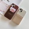 Capa de telefone com estampa de lichia, cartão duplo, bronzeamento, letras, arte, para Apple iPhone 14/13/12Pro