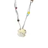 Collar con Colgante de Oveja Pequeña de Felpa con Cuentas Acrílicas Multicapa Cadena para Suéter Estilo Vacacional Pastoral Collar con Sentido de Diseño de Nicho Adorno