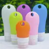 Botella Suave de Silicona Tipo Exprimidor para Loción, Botella Vacía, Set de Artículos de Tocador y Ducha, Botella de Almacenamiento para Viaje, Sellada