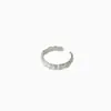 Anillo de Plata de Ley S925 con Textura Irregular para Mujer Diseño de Nicho Simple Avanzado Nuevo INS de Corea del Sur