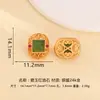 Cuentas espaciadoras de trébol de cuatro hojas de circonita y jaspe chapadas en oro de plata 925 que conservan el color, colgante de bolsa de la suerte para joyería DIY, pulsera, accesorio de plata