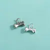 Pulsera de Cristal Estilo Coreano Accesorios para Perros Plata de Ley Sólida S925 Colgante de Hueso de Cachorro Colgante de Pulsera de Cristal Colgante Colgante