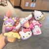Llavero de la serie Snack de Sanrio con dibujos animados, muñeco de goma suave, colgante de mochila para pareja, regalo al por mayor