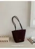 Bolsa Grande Retro Camurça Cruzada Nova Feminina Casual Grande Capacidade Bolsa Tote Textura Casual Bolsa de Ombro Único de Axila