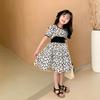 Falda para Niñas Estilo Coreano Empalmada Elástica de Cintura Alta Vestido Elegante Vestido de Princesa 26 Verano Nuevo Estilo Exportación Ropa Infantil