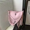 Bolsa de Ombro Casual da Moda Bolsa de Design de Nicho Feminina 2025 Nova Primavera Coreana Bolsa Tote Transversal de Axila
