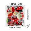 Patche Bordado de Inseto Desenho Animado Fofo Patche de Joaninha de Sete Pontos para Roupas Bolsas DIY Emblema Termocolante Emblema Bordado