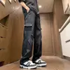 Pantalones de trabajo de pierna recta estilo americano para hombre, pantalones de senderismo a prueba de viento e impermeables para exteriores de primavera y verano, pantalones casuales para hombre, pantalones largos para hombre