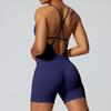 Roupa de Yoga Fitness Seamless de Uma Peça com Costas Bonitas Europeia e Americana Alta Elasticidade Aperta Abdômen Roupa Esportiva de Uma Peça Peça Única para Mulheres