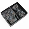 Set de Regalo de Corbata para Hombre, Pajarita de Moda de Alta Gama, Jacquard de Seda de Poliéster Bordado, Logotipo Personalizado, Corbata para Hombre al por Mayor