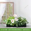 Combinación de paisajismo con plantas verdes artificiales, jardineras, maceteros, decoraciones de flores artificiales, decoración de paisaje con plantas artificiales para escaparates de centros comerciales, interior y exterior