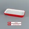 Vajilla de Melamina Plato de Dos Colores para Restaurantes de Hot Pot y Barbacoa, Plato Cuadrado de Barbacoa Comercial Imitación Porcelana