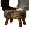 Banquillo Bajo para el Hogar, Taburete Pequeño de Madera Maciza, Reposapiés para Mesa de Café de Sala de Estar o Sofá, Taburete Cuadrado Sencillo, Taburete para Cambiarse los Zapatos en la Entrada, Banco para Niños