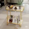 Carrinho de Entrega de Refeições Móvel para Hotel Carrinho de Mão Carrinho de Bebidas para Restaurante Carrinho de Bolos Prateleira de Armazenamento Carrinho de Jantar para Casa Carrinho Pequeno