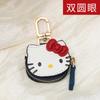 Lugar Lindo Dibujo Animado Hello Kitty Colgante de Bolso Creativo Corazón Femenino Llavero Gato Kt Mini Bolsa de Almacenamiento de Aretes