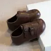 Zapatos de Cuero Genuino para Niños Estilo Británico Primavera y Otoño 2026 Suela Suave Zapatos Individuales para Niños Zapatos de Desempeño para Niños Zapatos de Tabla para Bebés Negros
