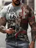 Camiseta casual de manga corta para hombre, nueva de verano, transfronteriza, impresión digital 3D, tendencia urbana, top fresco