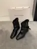 Fivela de cinto de couro estilo Western com bico quadrado 2026 botas jeans, cabedal de couro, salto grosso, botas curtas, botas de montaria, novo estilo outono/inverno para mulheres
