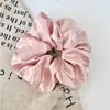 Elástico de Cabelo Satinado Brilhante Cor Creme para Meninas, Estilo Despojado, Doce, Alta Elasticidade, Prendedor de Coque para Mulheres