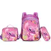 Nueva Mochila Escolar de Dibujos Animados Kpop Sudamericana de Comercio Exterior Set de Tres Piezas Mochila Ultra Ligera Impermeable