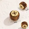 Cuentas Sueltas de Madera de Agarwood Natural Metálico con Cuentas, Cuentas Espaciadoras para Pulseras Hechas a Mano, Cuentas de Barril, Accesorios para Colgantes, Accesorios, Materiales para Joyería