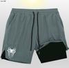 Pantalones de Playa Deportivos de Malla para Hombre Verano Doble Capa 2 en 1 Spider-Man Europeo y Americano Running Secado Rápido Impermeable