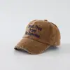 Boné de beisebol infantil estilo vintage para atacado, disponível em várias cores, chapéu de sol para atividades ao ar livre, boné de bebê personalizado com letra para outono