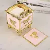 Caja de Pegatinas de Algodón con Diseño de Flores Caja de Almacenamiento para Sala de Estar Caja de Almacenamiento a Prueba de Polvo Caja de Joyería a Prueba de Polvo con Tapa Caja Organizadora para Artículos Varios Caja de Pegatinas de Algodón