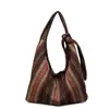 Bolsa Tote Bordada Estilo Étnico Retrô de Alto Valor Nova Outono/Inverno para Mulheres Leve Versátil para o Dia a Dia Grande Capacidade Bolsa Transversal
