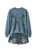 Amazon Wish Estação Independente Moda Casual Feminina Hoodie de Natal Alegre com Laço e Árvore