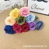 Flor artificial de rosa con diamante único adornos para el hogar sala de estar alto sentido decoración de arreglo floral para auditorio de bodas fabricantes al por mayor