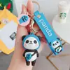 Colgante Creativo de Panda Frutal Lindo Dibujo Animado Llavero Anti-Pérdida Llavero de Pareja para Coche Colgante de Bolsa Venta al por Mayor