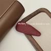 Pinza para el cabello de cuero agrietado y desgastado estilo retro, estilo coreano, con temperamento triangular, pinza para flequillo lateral, pinza para el cabello rota en la parte posterior de la cabeza.