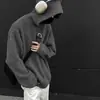 Suéter de Punto con Capucha Gris Cleanfit para Hombre Estilo Nuevo Otoño e Invierno 2025 Chaqueta de Punto Holgada Atractiva Informal