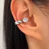 Brinco Ear Cuff Zircônia Gota d'Água Super Brilhante Cruzado Sem Furo Luxo Leve Estilo Frio High-End Nicho Exquisito Clipe de Orelha Brinco